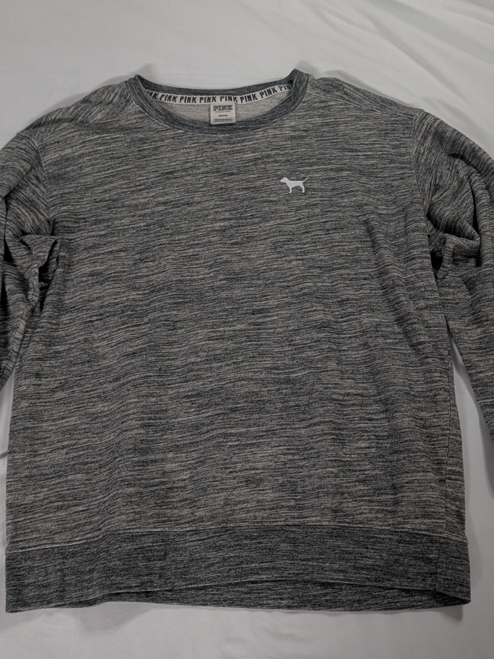 Victoria's Secret PINK Long Sleeve Top in Gray Medium Like New